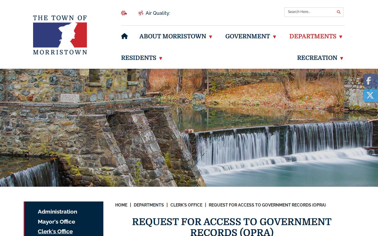 Morristown municipal OPRA information used to route a focused public-records request